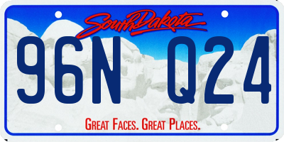 SD license plate 96NQ24
