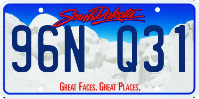 SD license plate 96NQ31