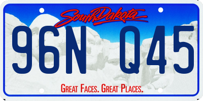 SD license plate 96NQ45