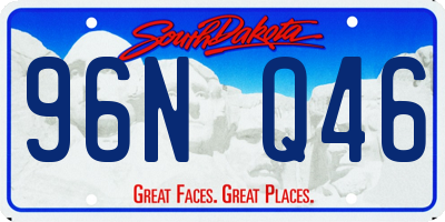 SD license plate 96NQ46