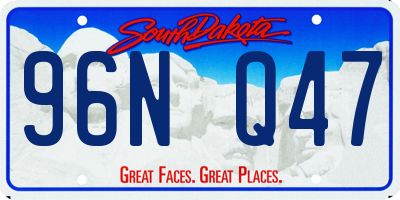 SD license plate 96NQ47