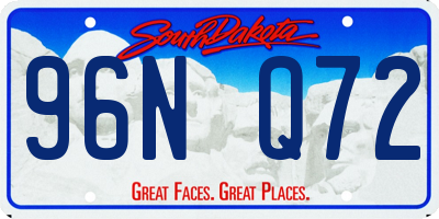 SD license plate 96NQ72
