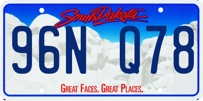 SD license plate 96NQ78
