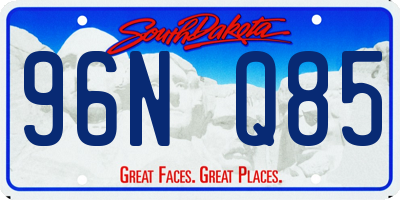 SD license plate 96NQ85
