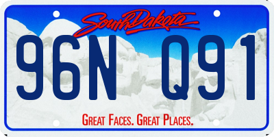 SD license plate 96NQ91