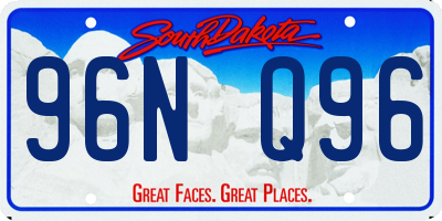 SD license plate 96NQ96