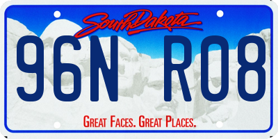 SD license plate 96NR08