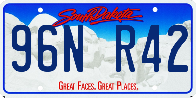 SD license plate 96NR42