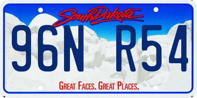 SD license plate 96NR54