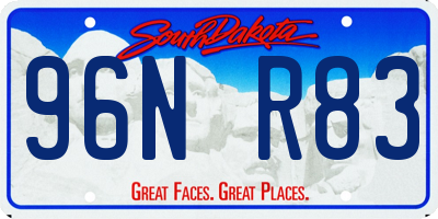 SD license plate 96NR83