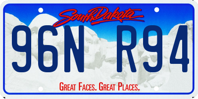 SD license plate 96NR94