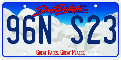 SD license plate 96NS23