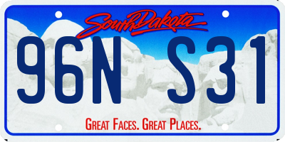 SD license plate 96NS31