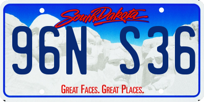 SD license plate 96NS36