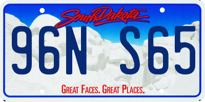 SD license plate 96NS65