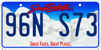SD license plate 96NS73