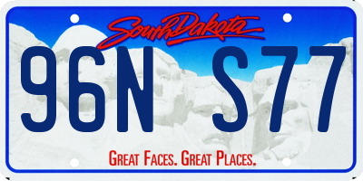 SD license plate 96NS77