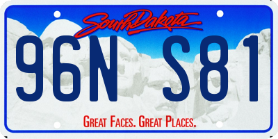 SD license plate 96NS81