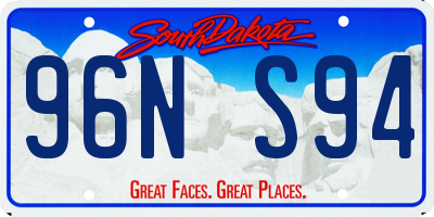 SD license plate 96NS94