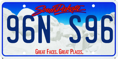 SD license plate 96NS96
