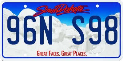 SD license plate 96NS98