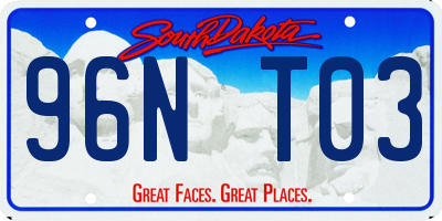 SD license plate 96NT03