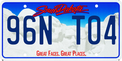 SD license plate 96NT04