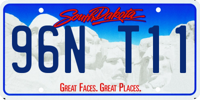 SD license plate 96NT11