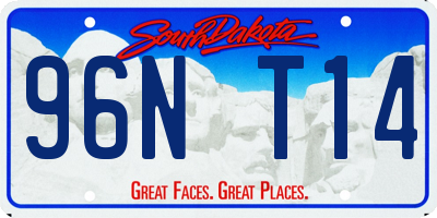 SD license plate 96NT14