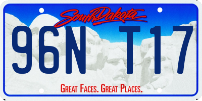 SD license plate 96NT17