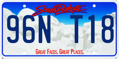 SD license plate 96NT18
