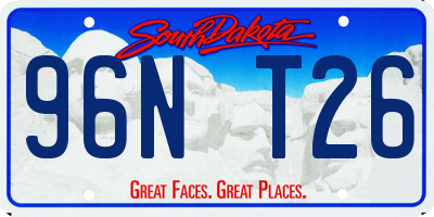 SD license plate 96NT26