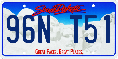 SD license plate 96NT51