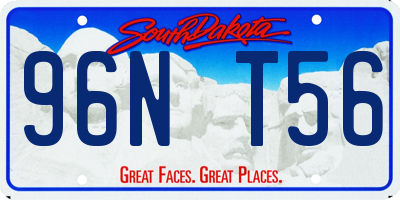 SD license plate 96NT56