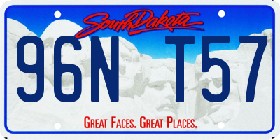 SD license plate 96NT57