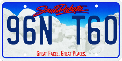 SD license plate 96NT60