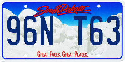 SD license plate 96NT63