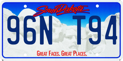 SD license plate 96NT94