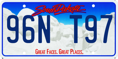 SD license plate 96NT97