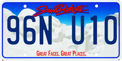 SD license plate 96NU10