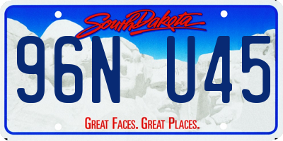 SD license plate 96NU45