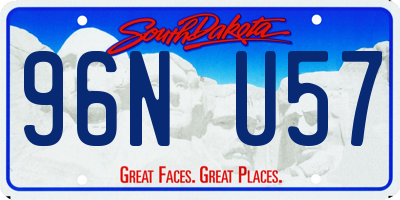 SD license plate 96NU57