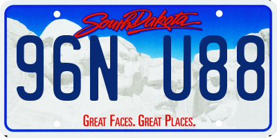 SD license plate 96NU88