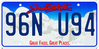 SD license plate 96NU94