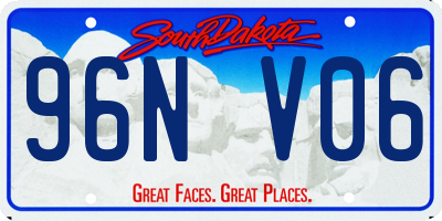 SD license plate 96NV06