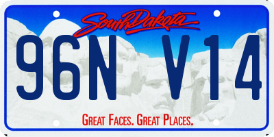 SD license plate 96NV14