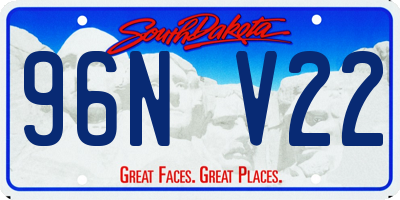 SD license plate 96NV22