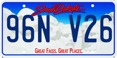 SD license plate 96NV26