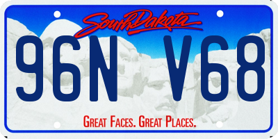 SD license plate 96NV68