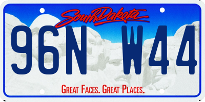 SD license plate 96NW44